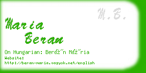 maria beran business card